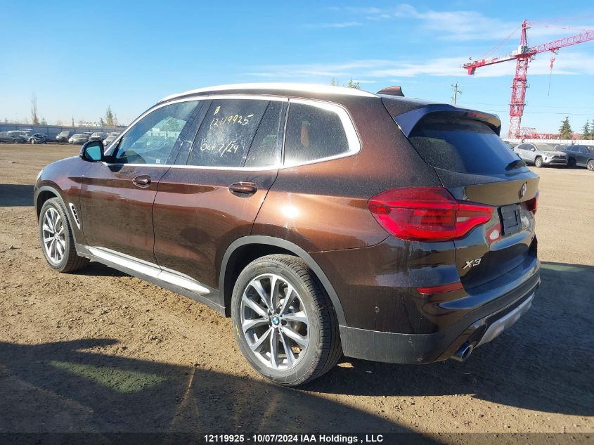 2019 BMW X3 VIN: 5UXTR9C58KLP90260 Lot: 12119925