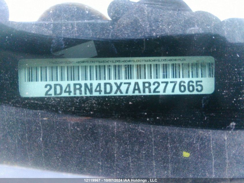 2D4RN4DX7AR277665 2010 Dodge Grand Caravan Se