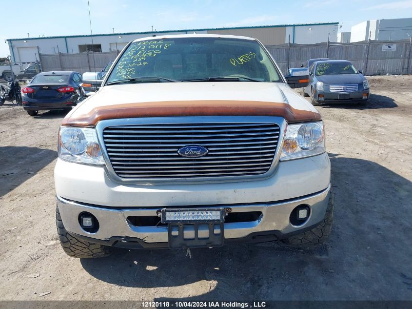 2008 Ford F150 Supercrew VIN: 1FTPW14VX8KF07433 Lot: 12120118