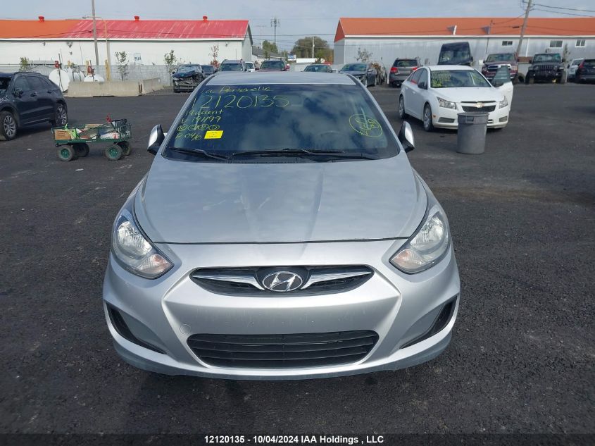 2014 Hyundai Accent Gls/Gs VIN: KMHCT5AE4EU191199 Lot: 12120135