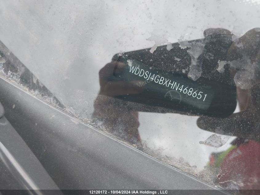 2017 Mercedes-Benz Cla VIN: WDDSJ4GBXHN468651 Lot: 12120172