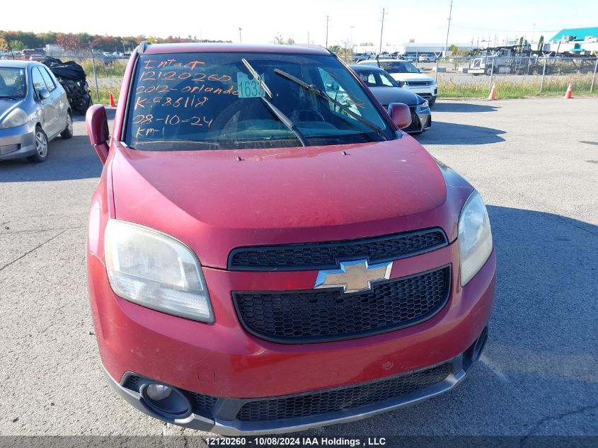 2012 Chevrolet Orlando VIN: KL77P2EM3CK586118 Lot: 12120260