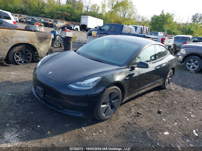 5YJ3E1EA4NF258052 2022 TESLA MODEL 3 - Image 2