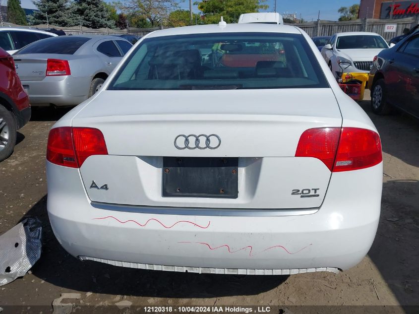 2008 Audi A4 2.0T Quattro VIN: WAUDF68E78A062016 Lot: 12120318