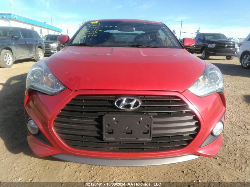 2013 Hyundai Veloster Turbo VIN: KMHTC6AE2DU176396 Lot: 12120491