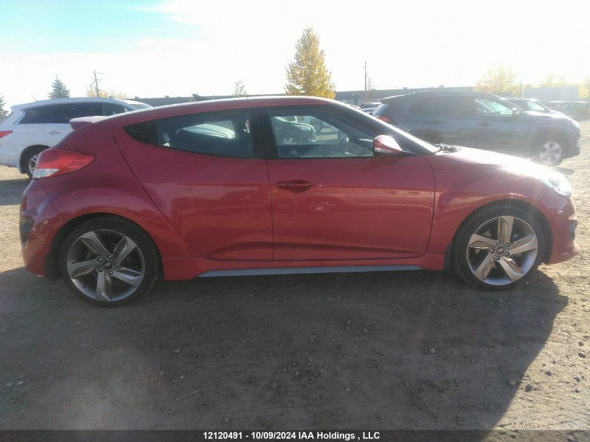 2013 Hyundai Veloster Turbo VIN: KMHTC6AE2DU176396 Lot: 12120491