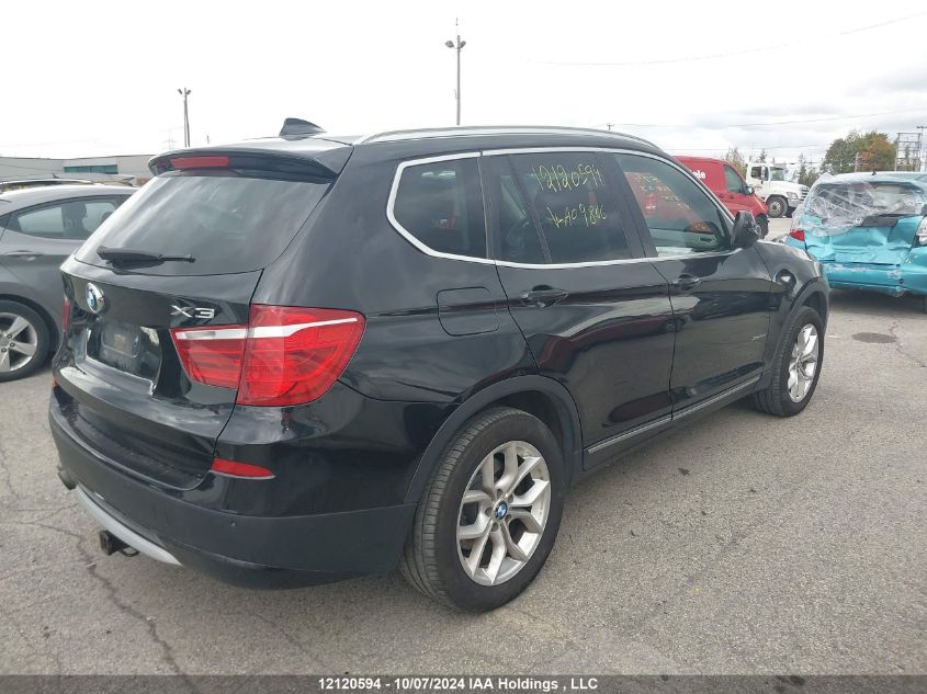 2013 BMW X3 VIN: 5UXWX9C55D0A09866 Lot: 12120594