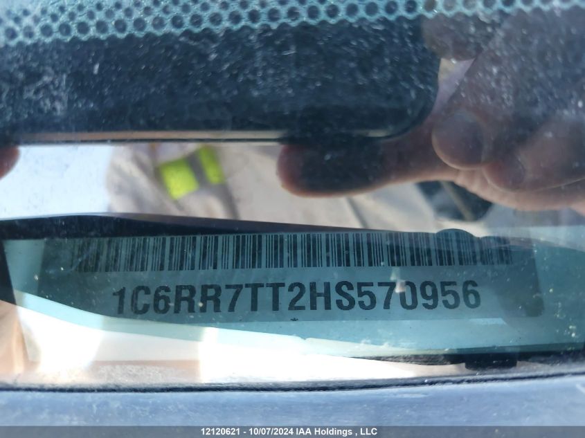 2017 Ram 1500 Slt VIN: 1C6RR7TT2HS570956 Lot: 12120621
