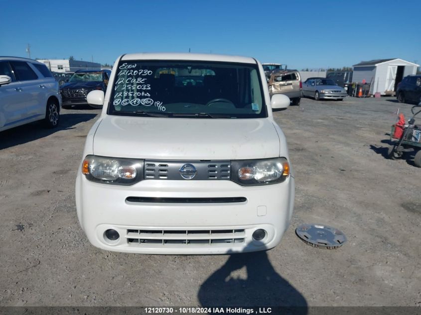 2012 Nissan Cube 1.8 S VIN: JN8AZ2KR4CT255033 Lot: 12120730