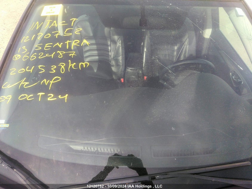 2013 Nissan Sentra VIN: 3N1AB7APXDL662487 Lot: 12120752