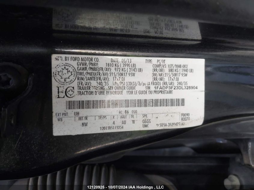 1FADP3F23DL328904 2013 Ford Focus Se