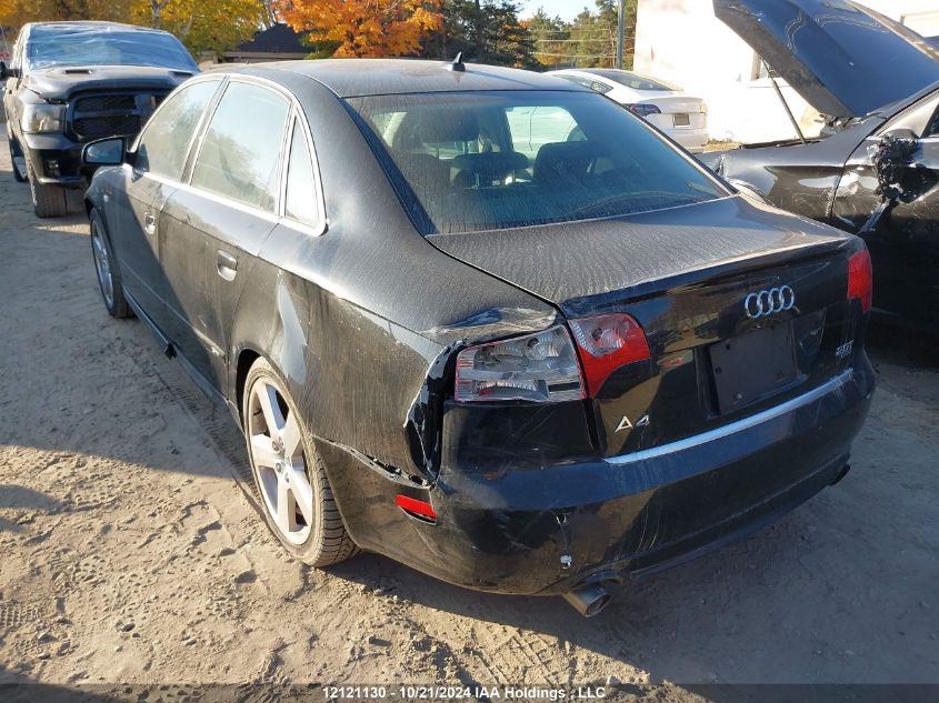 2008 Audi A4 VIN: WAUEF68E08A018248 Lot: 12121130