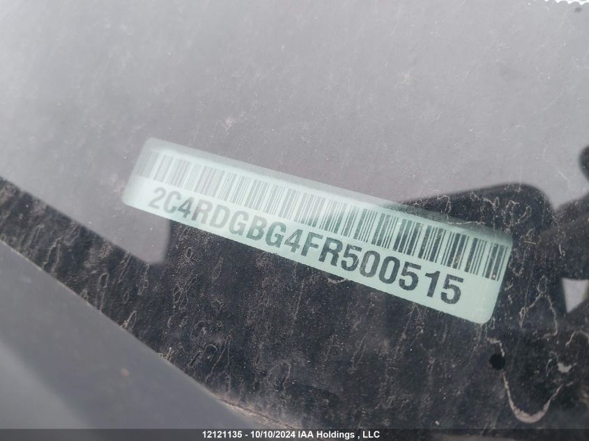 2015 Dodge Grand Caravan Se VIN: 2C4RDGBG4FR500515 Lot: 12121135