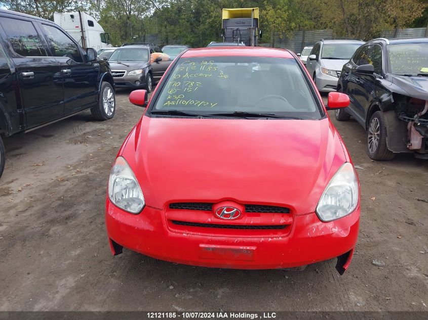 2010 Hyundai Accent Se VIN: KMHCN3BC8AU170782 Lot: 12121185