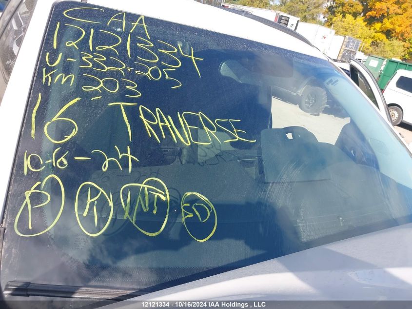 2016 Chevrolet Traverse Lt VIN: 1GNKVGKD1GJ332205 Lot: 12121334