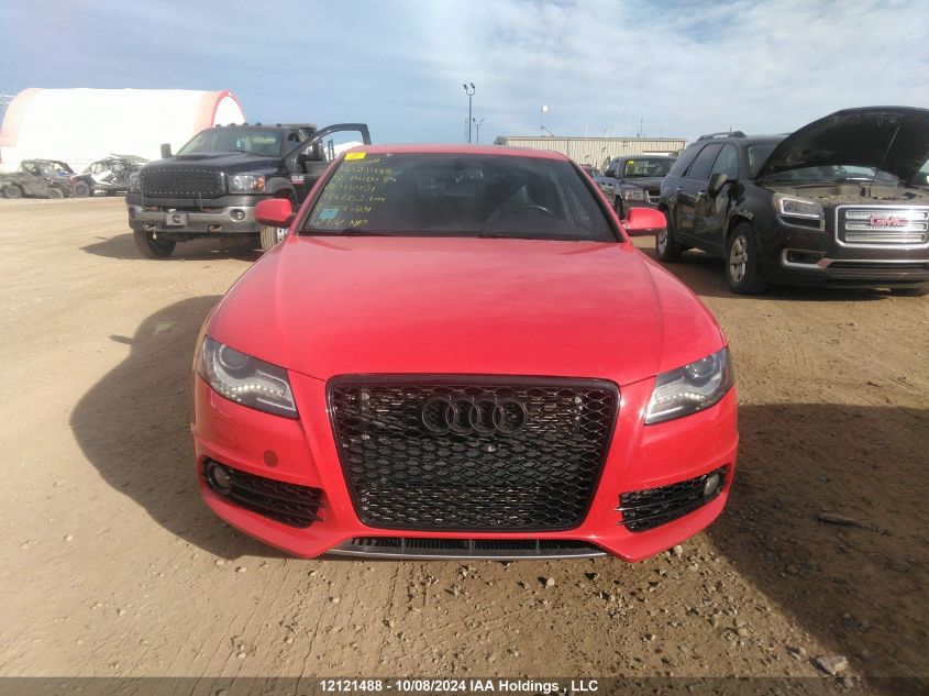 2012 Audi S4 VIN: WAUDGCFL5CA116421 Lot: 12121488