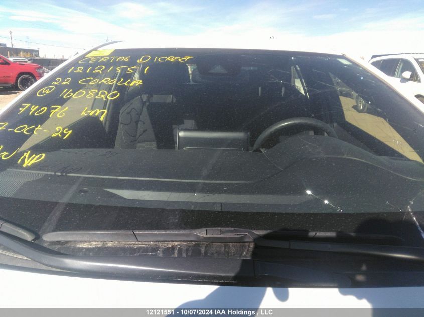 2022 Toyota Corolla Se VIN: JTNK4MBE4N3160820 Lot: 12121551