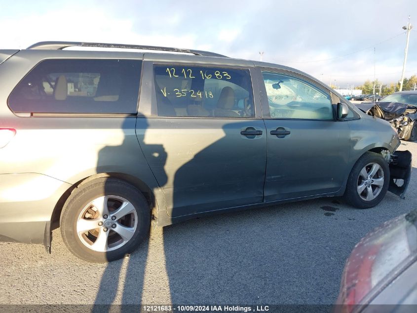 2013 Toyota Sienna VIN: 5TDZK3DC3DS352418 Lot: 12121683