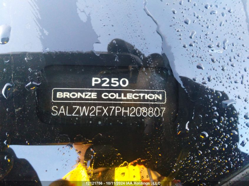 2023 Land Rover Range Rover Evoque VIN: SALZW2FX7PH208807 Lot: 12121756