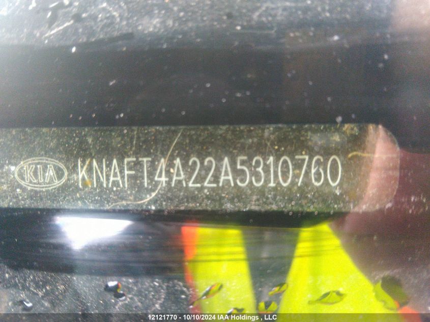 2010 Kia Forte Lx VIN: KNAFT4A22A5310760 Lot: 12121770