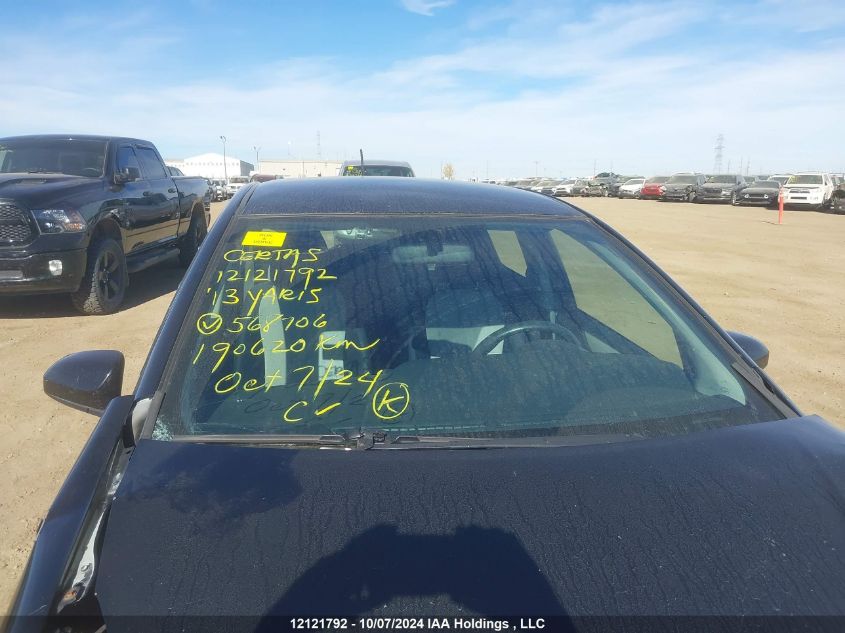 2013 Toyota Yaris VIN: JTDKTUD33DD568706 Lot: 12121792