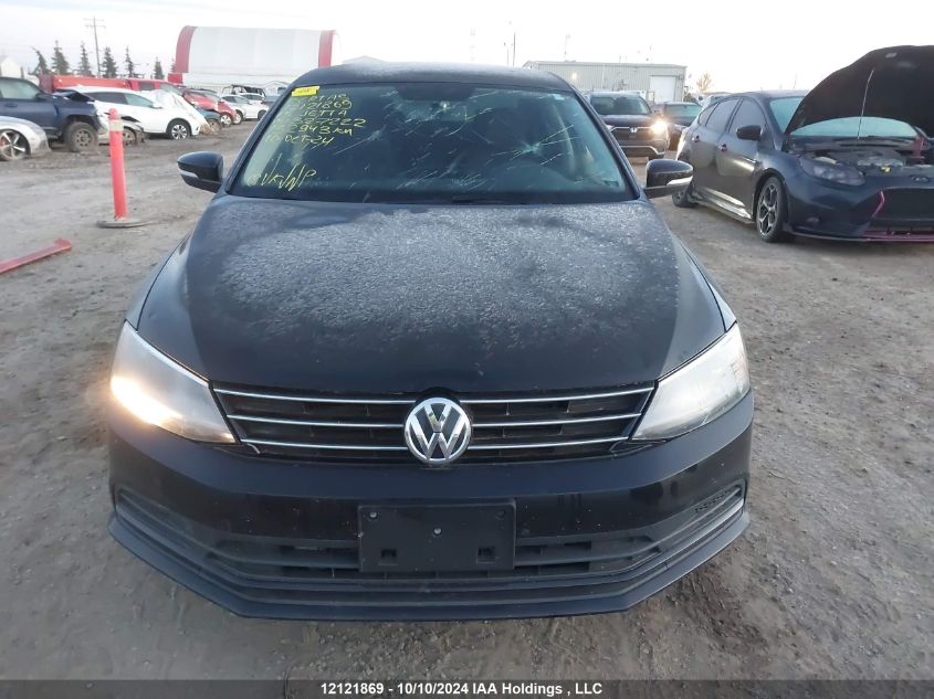 2015 Volkswagen Jetta Sedan VIN: 3VW2K7AJXFM327222 Lot: 12121869