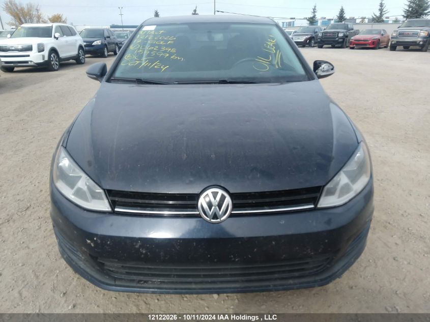 3VW217AU3HM062398 2017 Volkswagen Golf