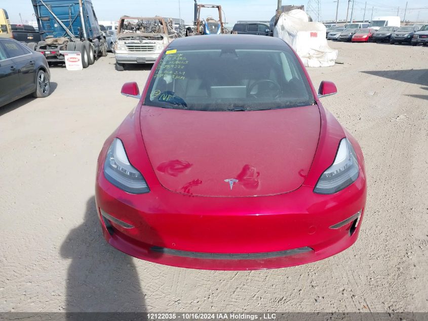 2020 Tesla Model 3 VIN: 5YJ3E1EBXLF789228 Lot: 12122035