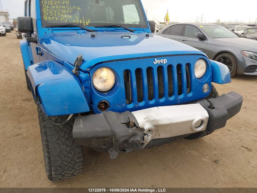 2014 Jeep Wrangler Unlimited Sahara VIN: 1C4BJWEG7EL243860 Lot: 12122078