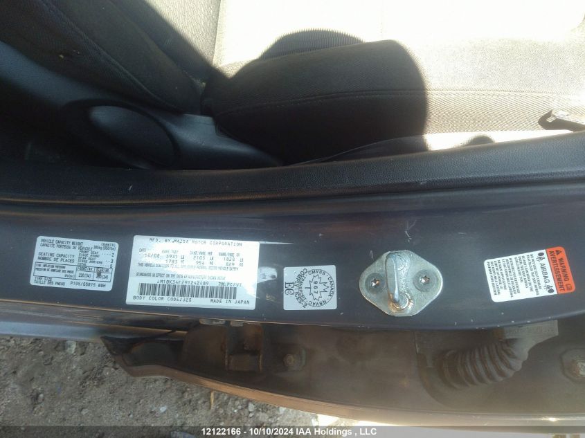 2009 Mazda Mazda3 VIN: JM1BK34F291242489 Lot: 12122166