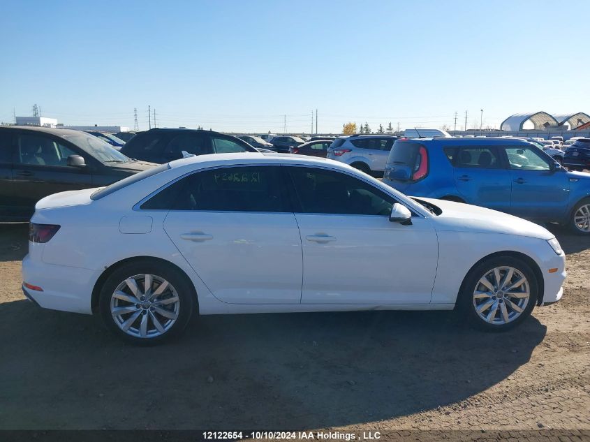 2019 Audi A4 Sedan VIN: WAUANAF44KA065496 Lot: 12122654