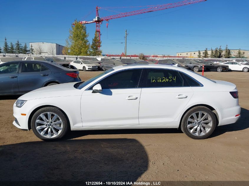 2019 Audi A4 Sedan VIN: WAUANAF44KA065496 Lot: 12122654