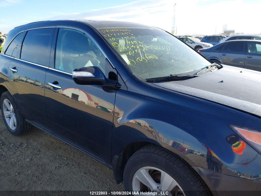 2010 Acura Mdx VIN: 2HNYD2H63AH004692 Lot: 12122803