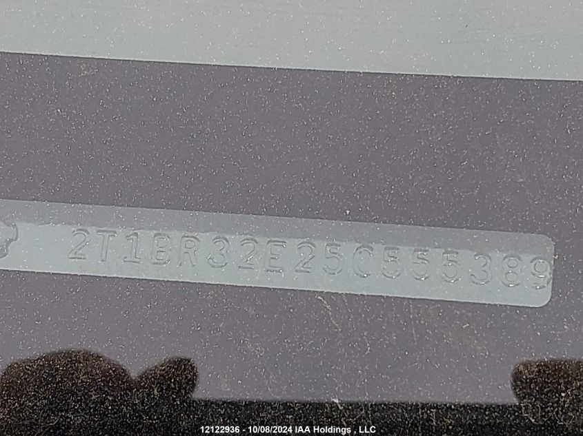 2005 Toyota Corolla Ce/Le/Sport VIN: 2T1BR32E25C555389 Lot: 12122936