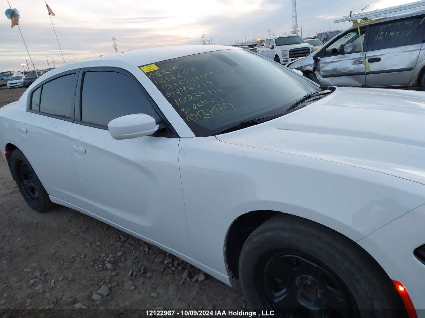 2015 Dodge Charger Police VIN: 2C3CDXAG1FH778595 Lot: 12122967