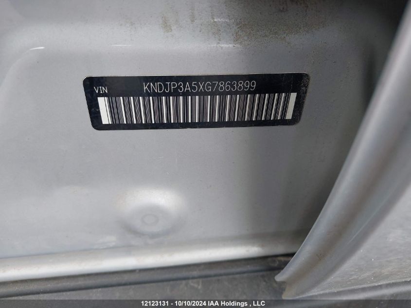 2016 Kia Soul VIN: KNDJP3A5XG7863899 Lot: 12123131