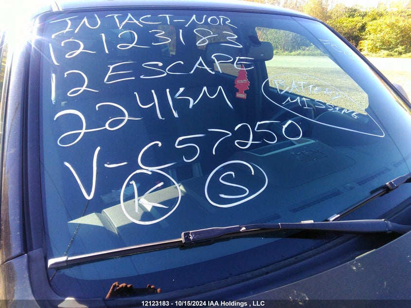 2012 Ford Escape Xlt VIN: 1FMCU0D75CKC57250 Lot: 12123183