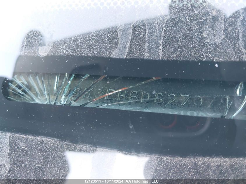 2013 Toyota Highlander V6 VIN: 5TDBK3EH8DS270793 Lot: 12123511