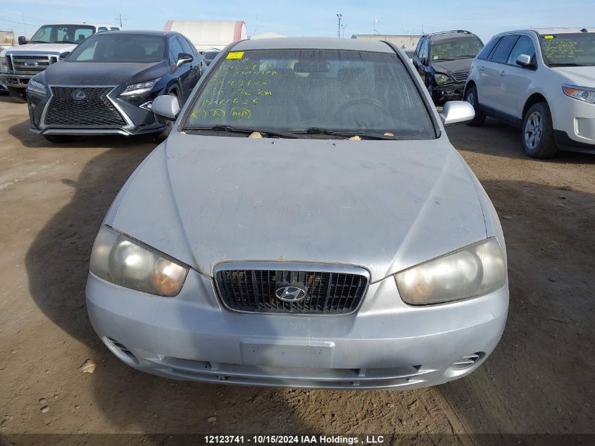 2002 Hyundai Elantra Gls VIN: KMHDN45D52U449722 Lot: 12123741