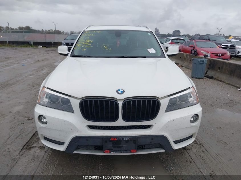 2013 BMW X3 VIN: 5UXWX9C53D0D05808 Lot: 12124031