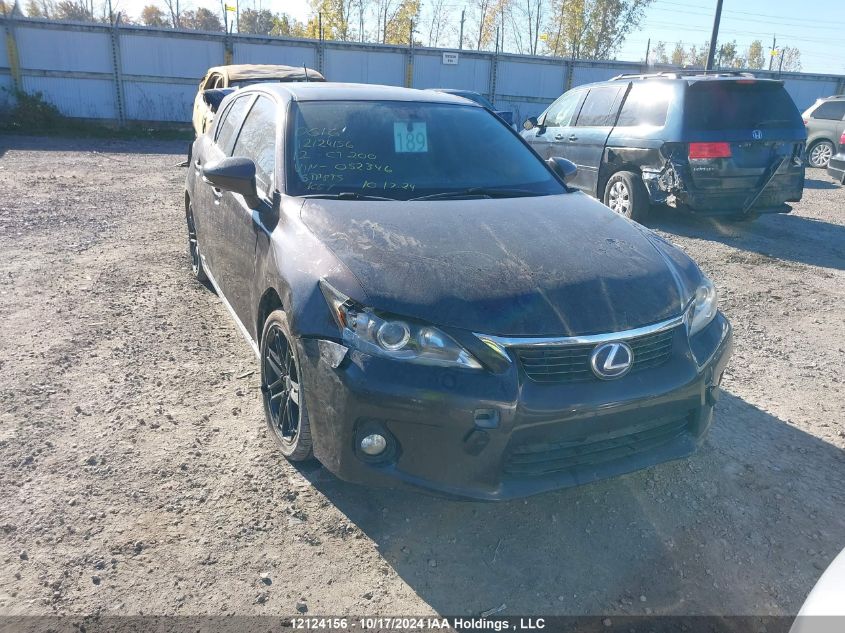 2012 Lexus Ct 200 VIN: JTHKD5BH2C2052346 Lot: 12124156