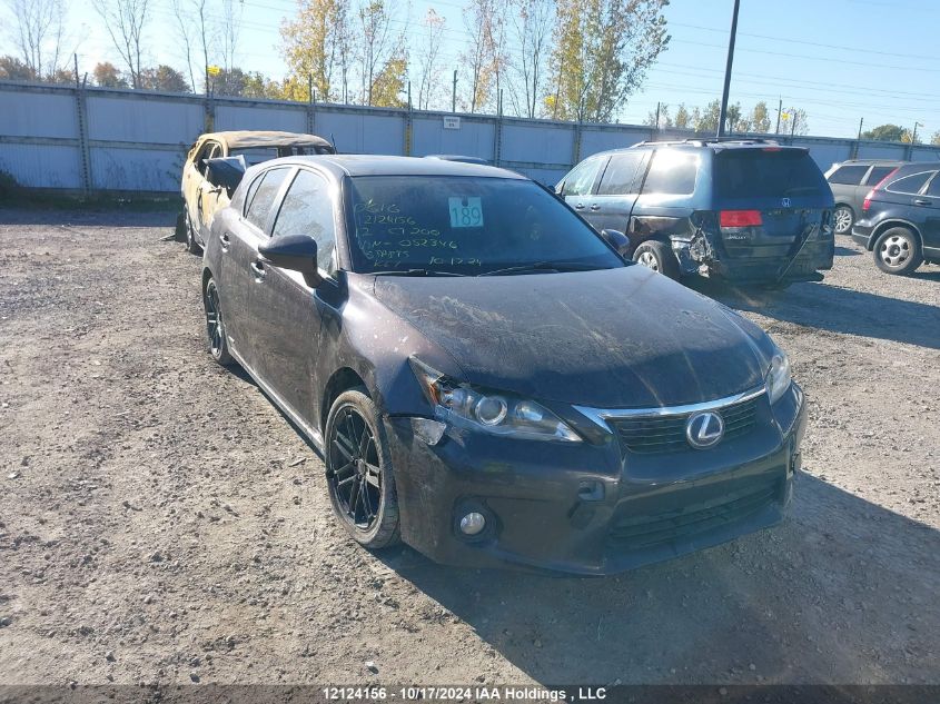 2012 Lexus Ct 200 VIN: JTHKD5BH2C2052346 Lot: 12124156