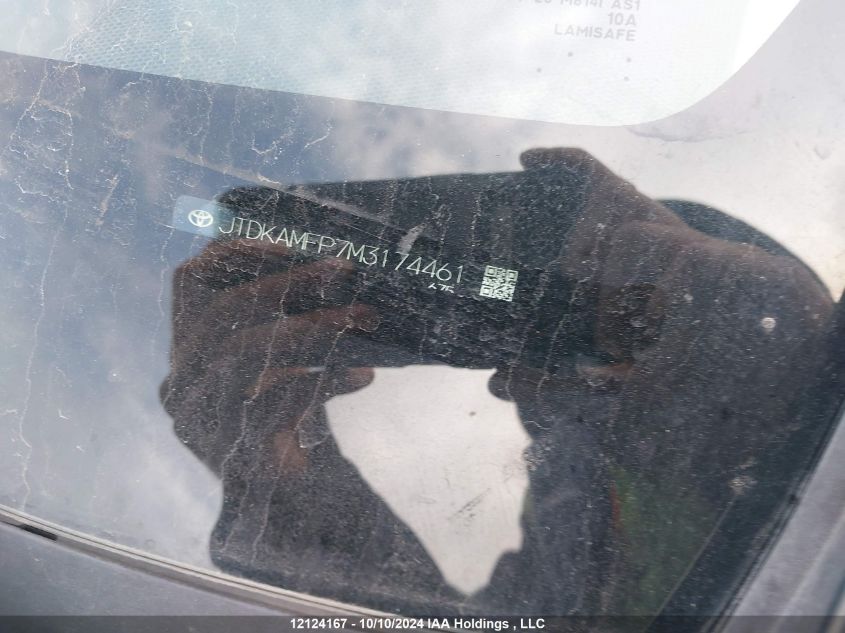 2021 Toyota Prius Prime VIN: JTDKAMFP7M3174461 Lot: 12124167