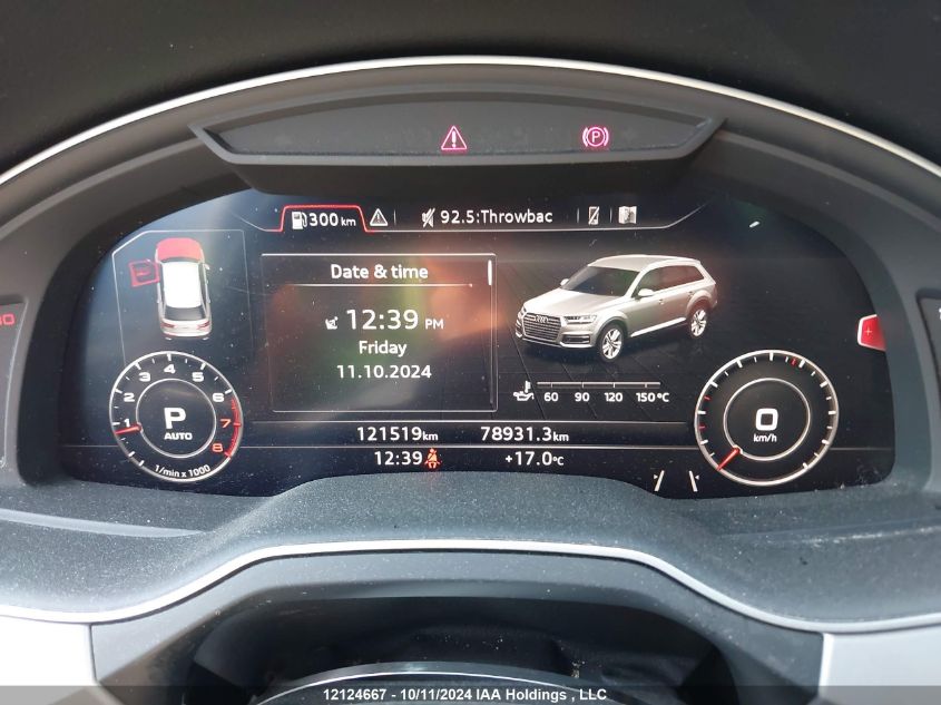 2018 Audi Q7 VIN: WA1MAAF79JD033107 Lot: 12124667