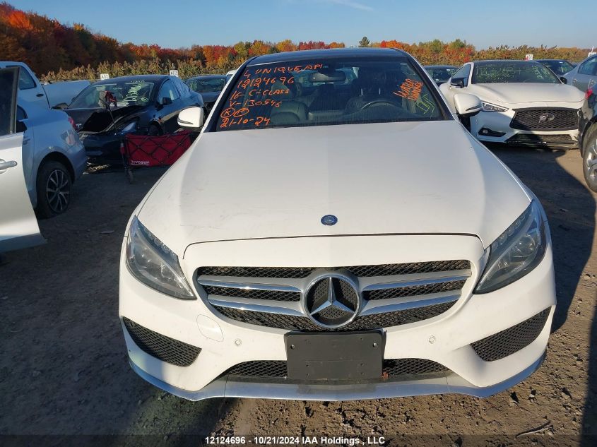 2016 Mercedes-Benz C-Class VIN: 55SWF4KB0GU130546 Lot: 12124696