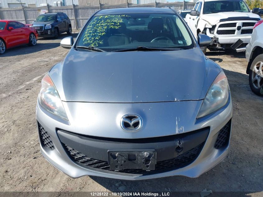 2012 Mazda Mazda3 VIN: JM1BL1V7XC1554706 Lot: 12125122