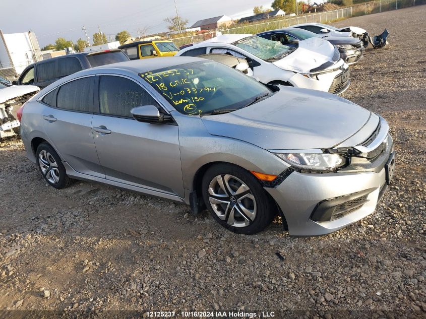 2018 Honda Civic Lx VIN: 2HGFC2F58JH033794 Lot: 12125237