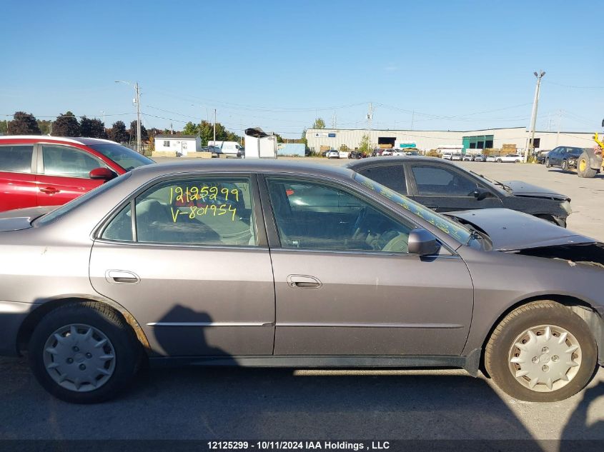 2001 Honda Accord VIN: 1HGCG56411A801954 Lot: 12125299