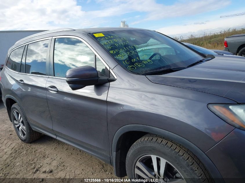 2016 Honda Pilot Exl VIN: 5FNYF6H52GB501147 Lot: 12125566