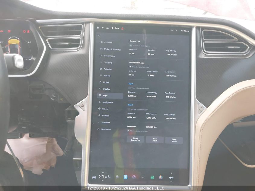 2015 Tesla Model S 70D/85D/P85D VIN: 5YJSA1E27FF115016 Lot: 12125619